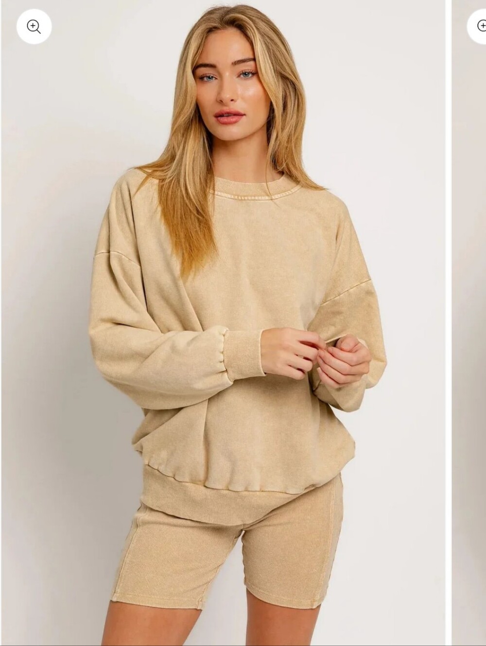 Relaxed Crewneck Sweatshirt In Taupe